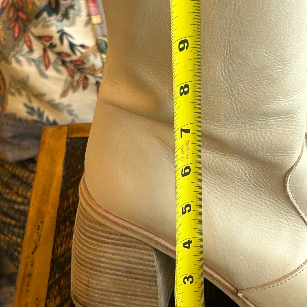 Free People Ruby Cream Platform Boot Leather Wood… - image 8